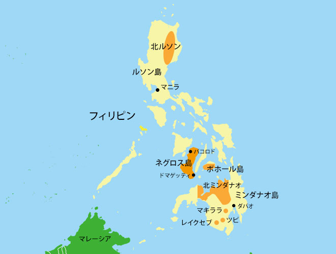 フィリピンの地図