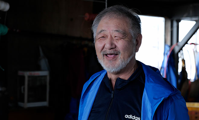 50年以上漁師を続ける、笑顔が素敵な武井さん