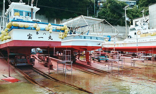 船のメンテナンス工場